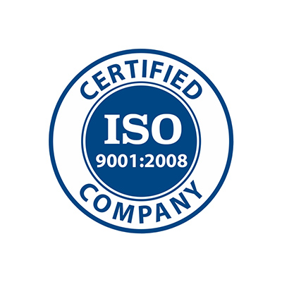 ISO 9001:2008 Certified Company, enlarged
